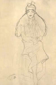 Seduta di fronte da Gustav Klimt